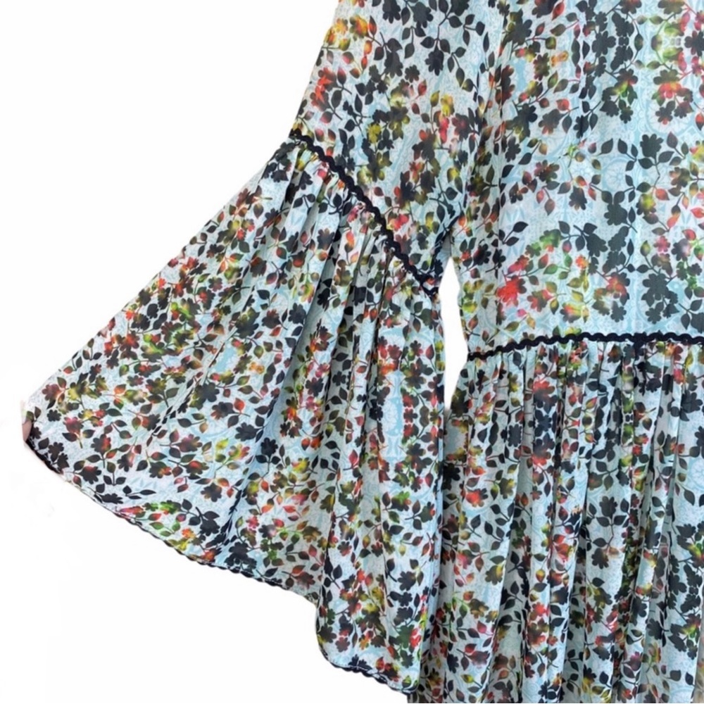 Anthropologie Bhanuni by Javoti Libra Floral Dress Size 4 - Picture 10 of 16